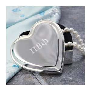  Greek Silver Heart Keepsake Box