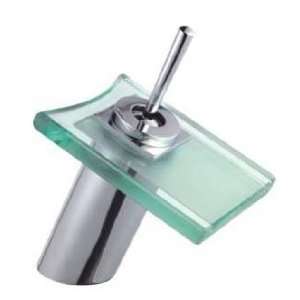  Chrome & Glass Waterfall Faucet for Vessel, Sink or Bath 