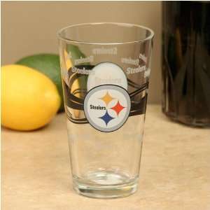  Pittsburgh Steelers 16oz. Satin Etch Pint Glass Sports 