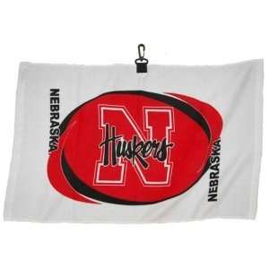 Nebraska Huskers NCAA Printed Hemmed Golf Towel  Sports 