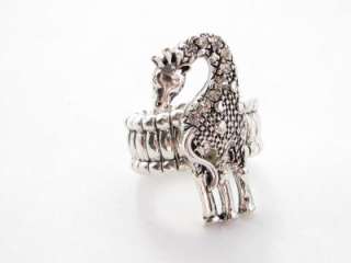 Giraffe Crystal Stretch Ring Fashion Jewelry  