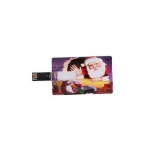  8GB Santa Pattern Credit Card USB Flash Drive Electronics