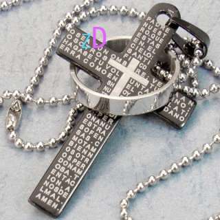   Cross Ring Style Stainless 316L steel Pendant Necklace Fashion Jewelry