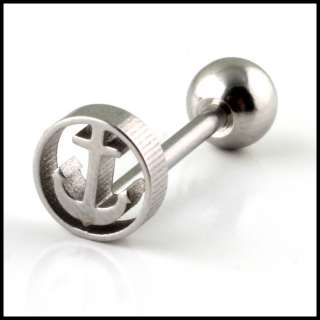14G Stainless Steel Anchor TONGUE BARBELL RING BAR  