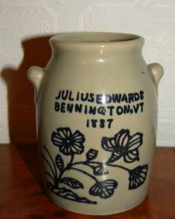   Bennington, VT 1887 Small Art Pottery Crock (modern repro)  