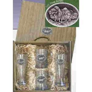  Buffalo Deluxe Boxed Beer Glass Set