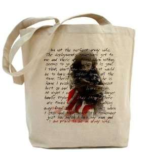  ARMY WIFE POEM Military Tote Bag by  Beauty