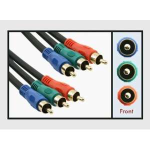   Cable, (3) RCA Male to (3) RCA Male Color Coded, Gold P Electronics