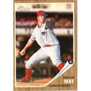com 2011 Topps Heritage Minors #168 Trevor May   Clearwater Threshers 