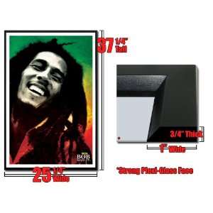    Framed Bob Marley Poster Paint Rasta Reggae Legend