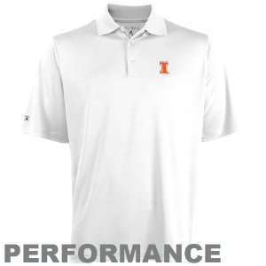   Fighting Illini White Exceed Performance Polo