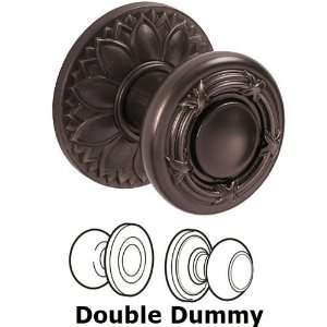  Double dummy ribbon & reed knob with floral round rosette 