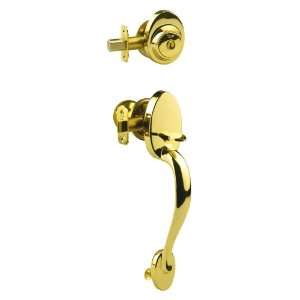  Yale YR622MxH 3 New Traditions Handle Set, Polished Brass 