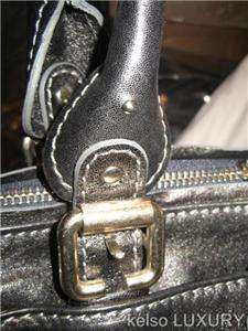   1980 CHLOE Paddington Navy Leather Lock Key Bag Satchel Handbag Purse