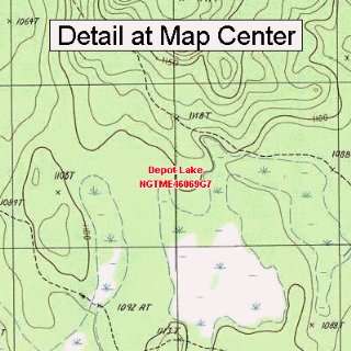   Topographic Quadrangle Map   Depot Lake, Maine (Folded/Waterproof
