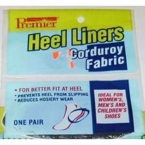   Premier Heel Liners   Corduroy Fabric 2 Pair