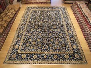 10x14 Rare Handmade Carpet Antique Persian Royal Kashan Wool Rug Great 