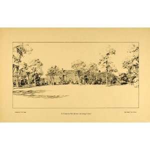  1925 Print Long Island Country Mansion John Russell Pope 