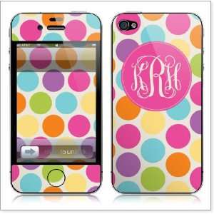  Tech Skin   Polka Dots Bright Cell Phones & Accessories