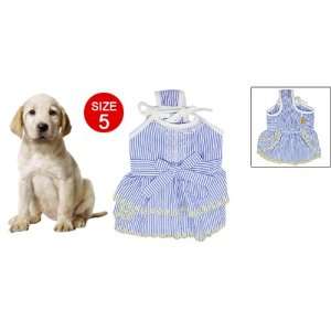   Size 5 Stripe Pattern Spaghetti Strap Dress for Pet Dog