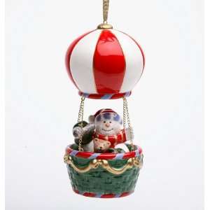  HOLIDAY ORNAMENTS Snowman With Hot Air Balloon (LED)