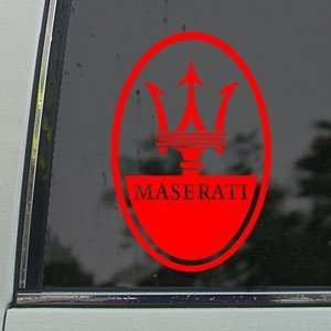  Maserati Red Decal Coupe Car Truck Bumper Window Red 