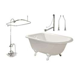 54 Cast Iron Classic Clawfoot Tub & Shower Package  