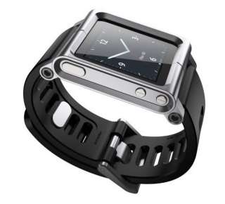 Silver LunaTik multi touch watch band for ipod nano 6  