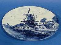 d551 Windmill and Farmhouse on 8¼ Delft Blue PLATE  
