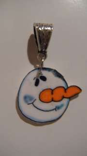 Snowman carrot nose Christmas Winter pendant charm CUTE  