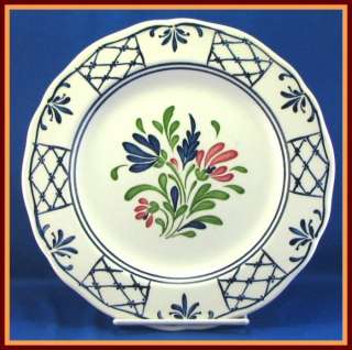 Johnson Bros. Provincial Dinner Plate White Blue Flower  