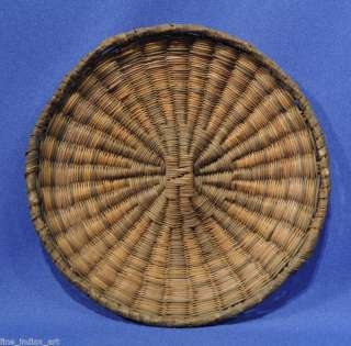 Antique HOPI Indian Basket Wicker Tray Small 1890 Sun  