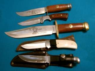LOT 5 VINTAGE WINCHESTER SURVIVAL DAGGER BOWIE KNIFE KNIVES OLD 