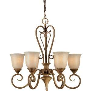   2391 06 17 Chestnut Traditional / Classic 24Wx24.5H 6 Light Chandelier