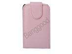 Light Pink Flip Leather Case For HTC Wildfire S G13 New  