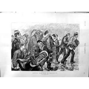  1888 Life Ireland League Band Marching Rain Music Print 