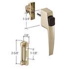   and Storm Door Latch, Push Button Type, Gold, 1 3/4 Screw Holes