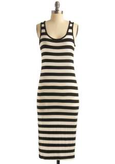 Recharge Your Batteries Dress   Stripes, Casual, Maxi, Sheath / Shift 