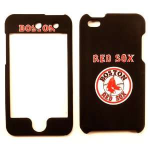 Boston Red Sox   Black   Apple iPod iTouch 4 Faceplate Case Cover Snap 