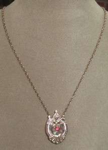 Vtg Antique Victorian Edwardian Ruby Slide Necklace GF  