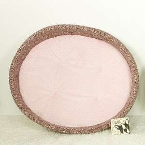   Express PBB Tiny Tiger Round Dog Bed in Pink and Brown
