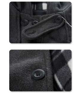 Men Woolen coat Hoodies jacket trench coat outerwear winter overcoat 