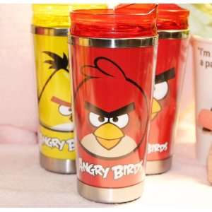  Imported Rovio Angry Birds Sainless 8 Ounces Tumbler   RED 