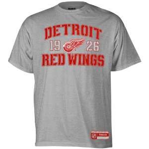    Detroit Red Wings Reebok Grey Validation T Shirt