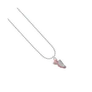  Pink Running Shoe Ball Chain Charm Necklace Arts, Crafts 