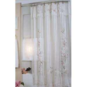  Vintage Patchword&Battenburg Shower curtain w/valance B 