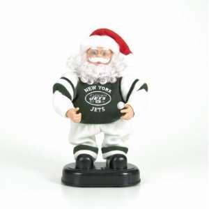  12 NFL New York Jets Animated Rock & Roll Santa Claus 