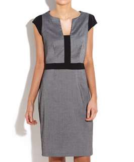 Mid Grey (Grey) Tailored Contrast Dress  245105607  New Look