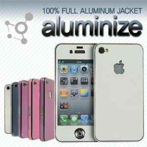  Aluminize iPhone 4/4S White Full Aluminium Jacket with UV 