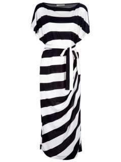   Birger Takinhi Stripe Dress   Black White Denim   farfetch